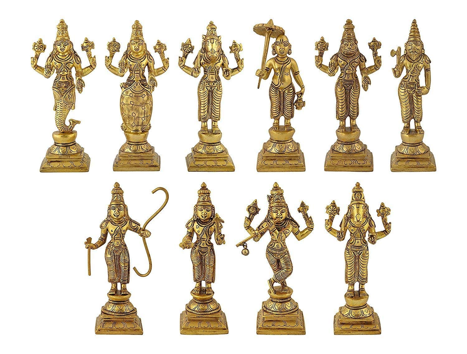 Brass Dashavatara Set
