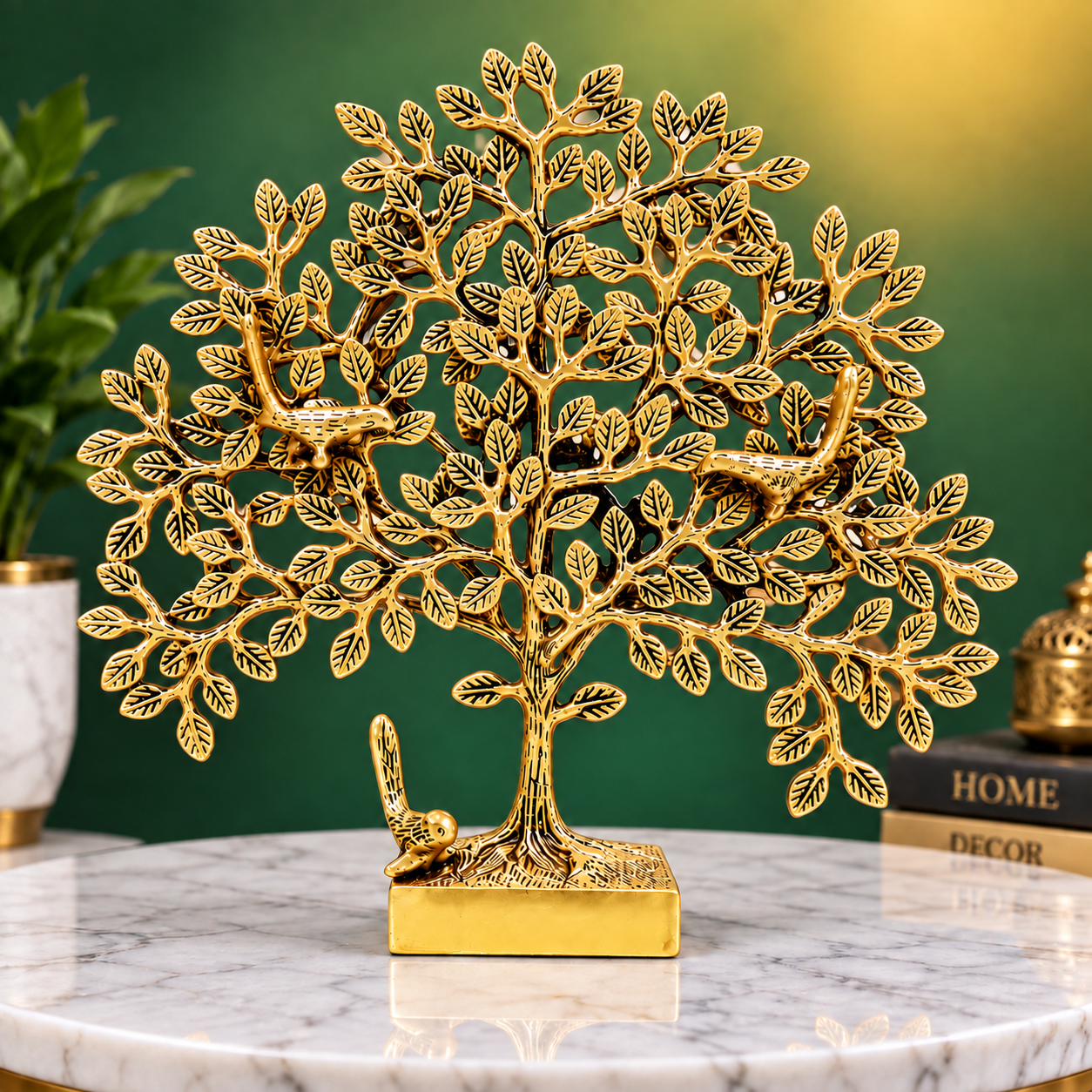 Brass Tree of Life  Kalpavriksha  12 Inchesimage 4