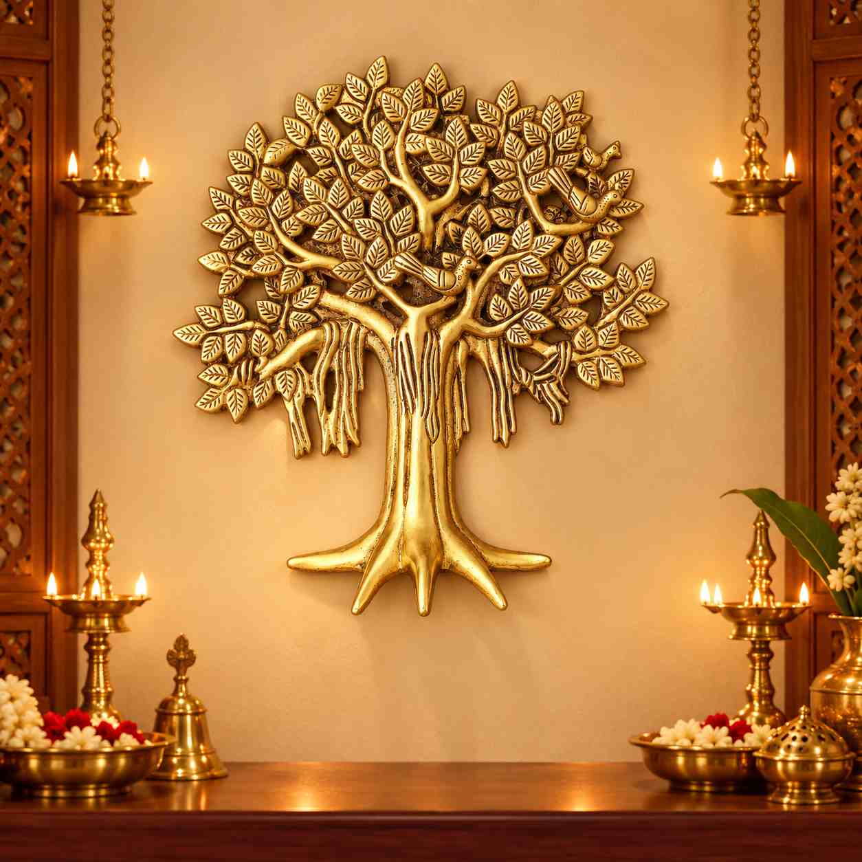 Brass Kalpavriksha Tree Wall Hangingimage 6