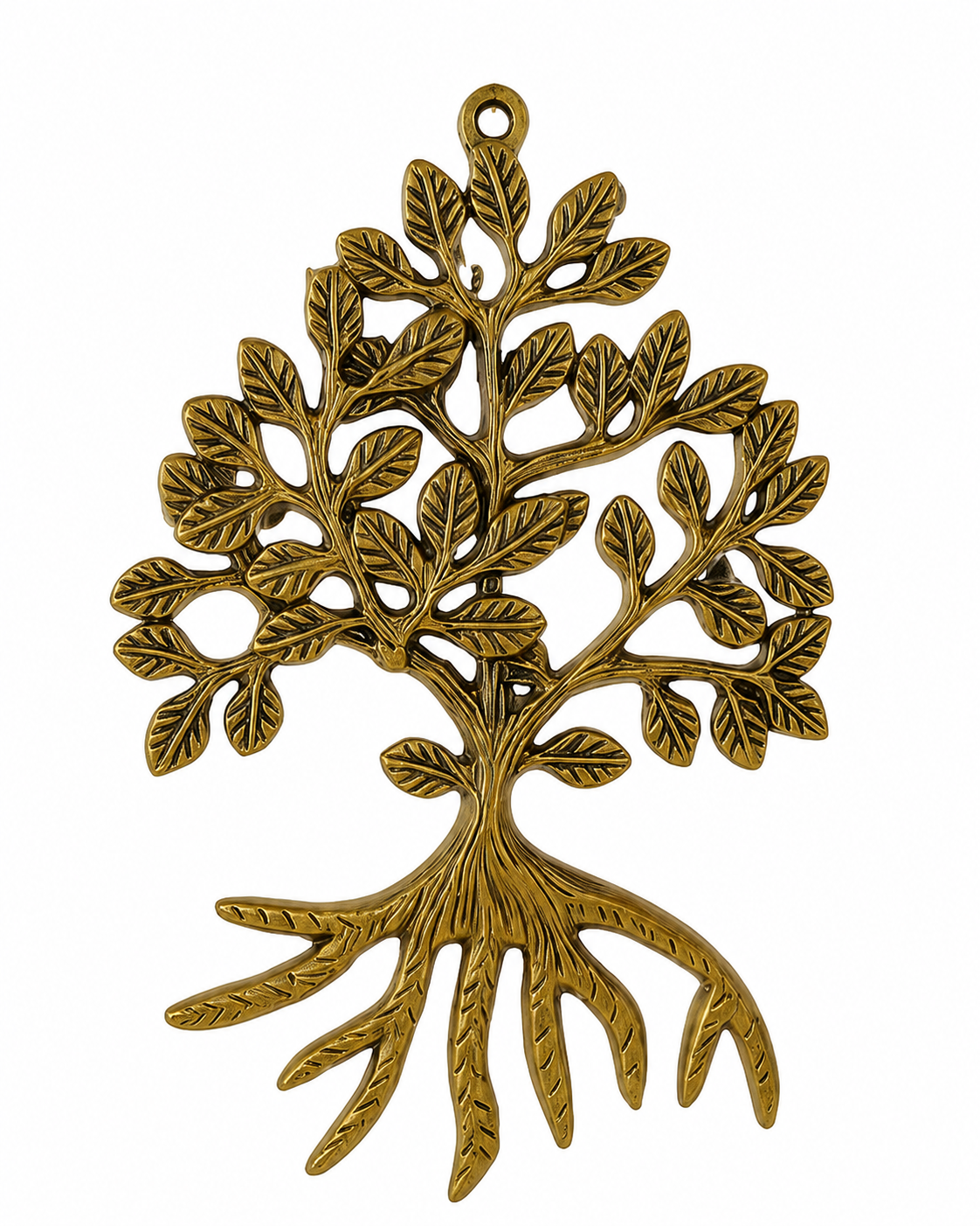 Brass Kalpavriksha Root Tree Wall Hanging  9 Inchesimage 4
