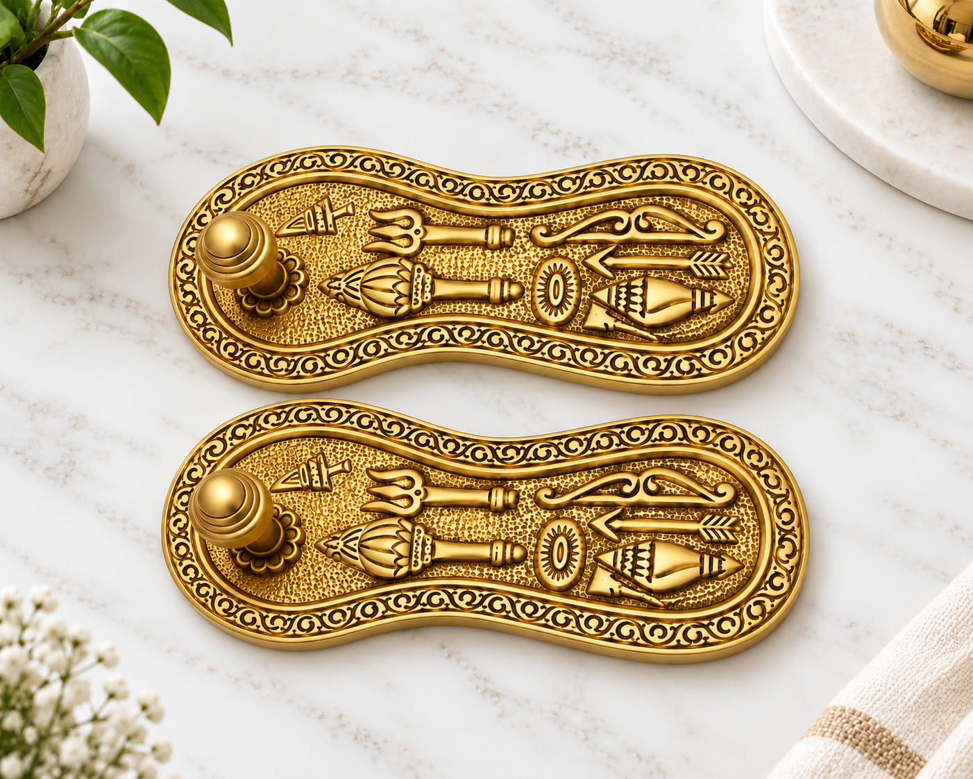 Handcrafted traditional brass statue